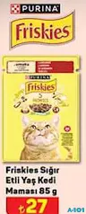 FRİSKİES SIĞIR ETLİ YAŞ KEDİ MAMASI 85 G